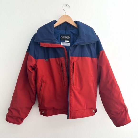 Alti of Santa Fe Women’s 80s Gore-Tex National Ski Patrol Rust Navy Zip Bomber J - Picture 3 of 14